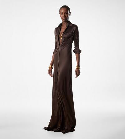 SHIMMERY JERSEY LONG SHIRT DRESS | Tom Ford Fashion SHIMMERY JERSEY LONG SHIRT DRESS | Tom Ford Fashion