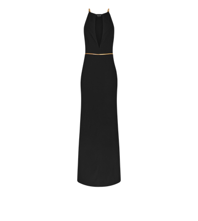 SLEEVELESS EVENING DRESS WITH CUT OUTS image number 0