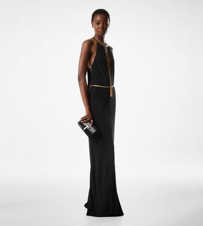 SLEEVELESS EVENING DRESS WITH CUT OUTS image number 2