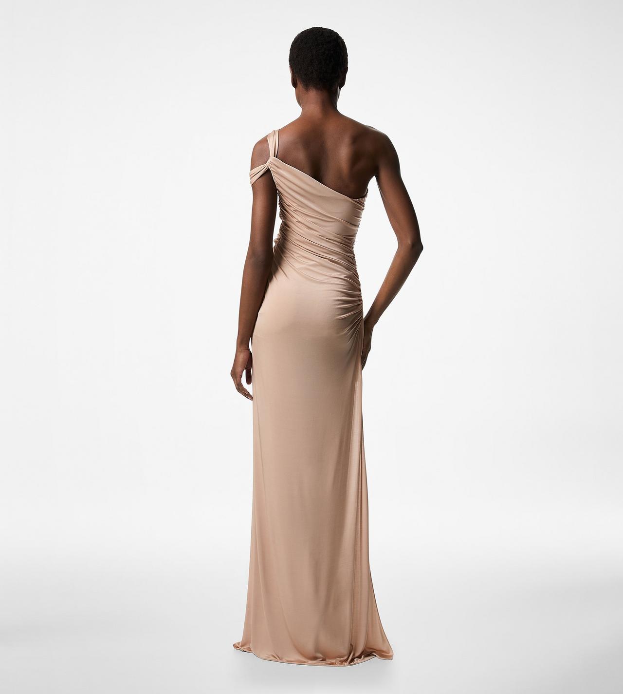 ONE SHOULDER TWIST FRONT EVENING DRESS image number 3