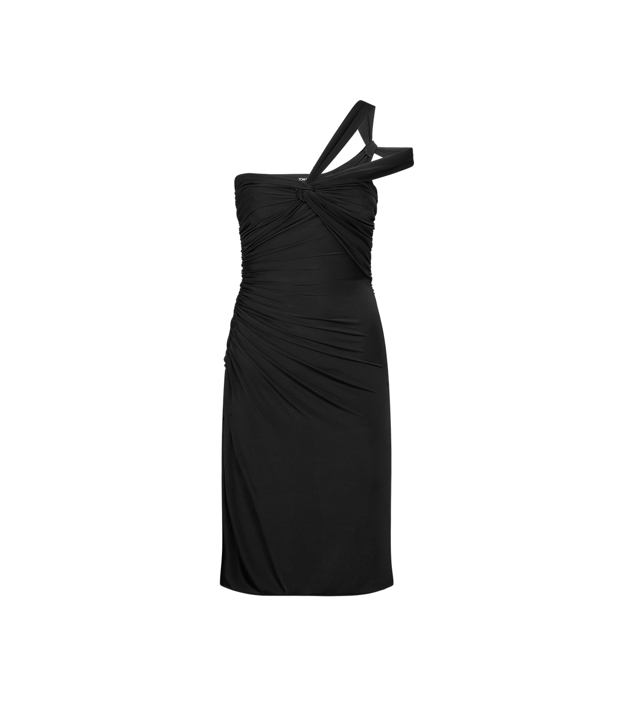 ONE SHOULDER TWIST FRONT COCKTAIL DRESS image number 0
