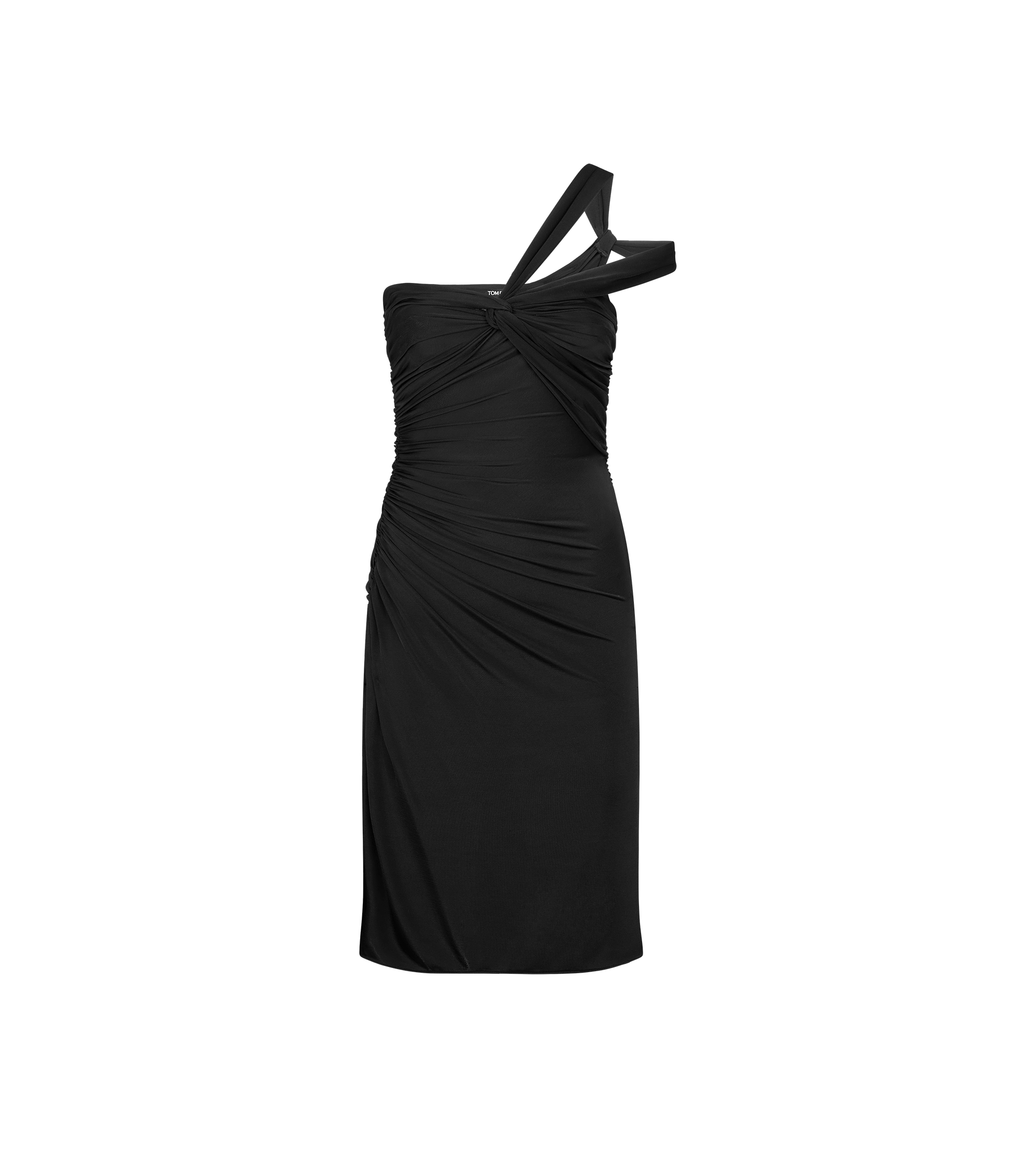 ONE SHOULDER TWIST FRONT COCKTAIL DRESS