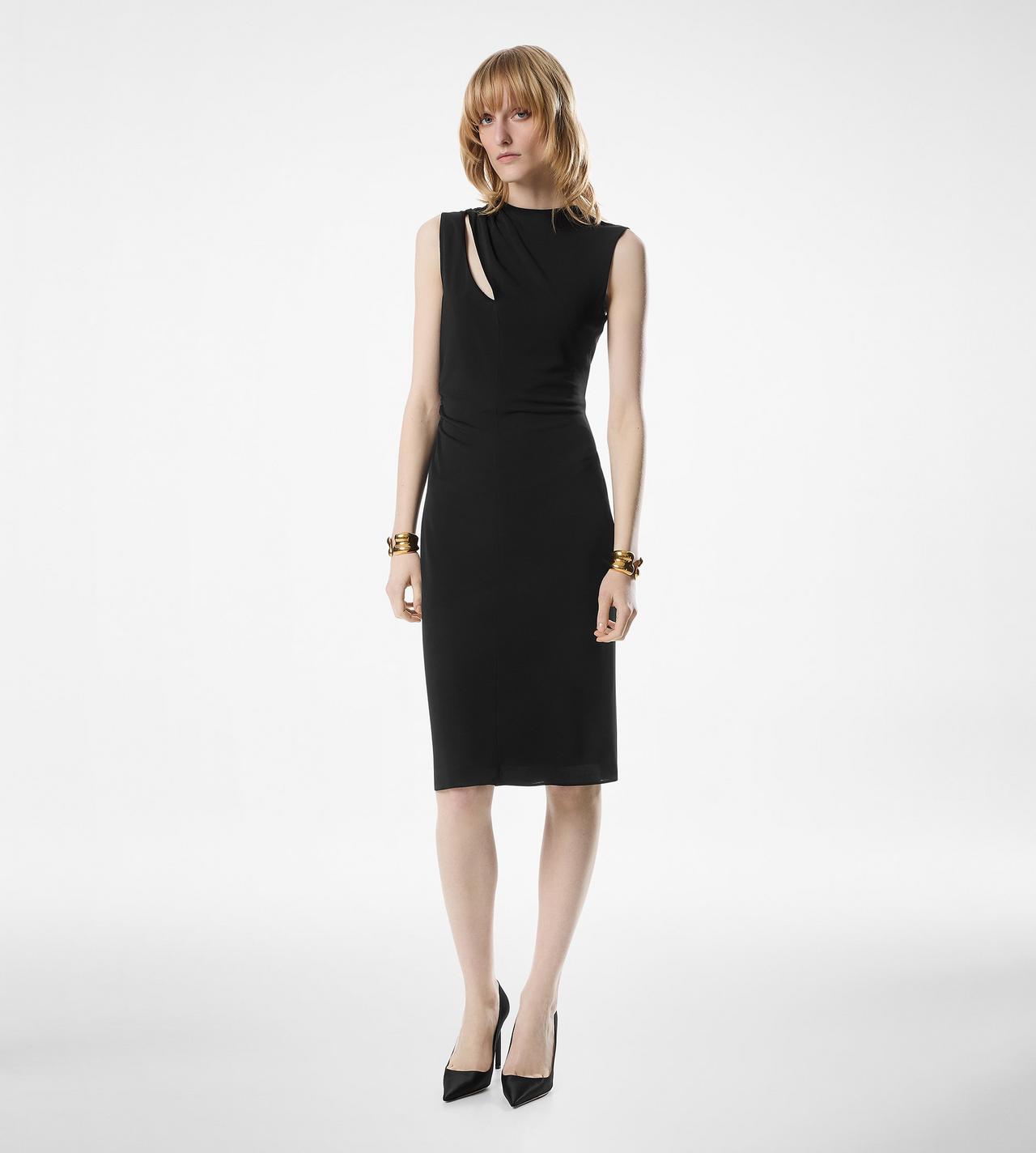 COCKTAIL DRESS WITH CUT OUT AND SCARF DETAIL image number 2