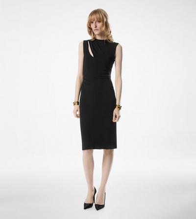 COCKTAIL DRESS WITH CUT OUT AND SCARF DETAIL image number 2