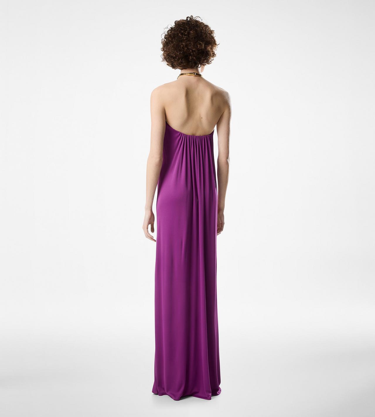 STRAPLESS DRAPED EVENING DRESS image number 3