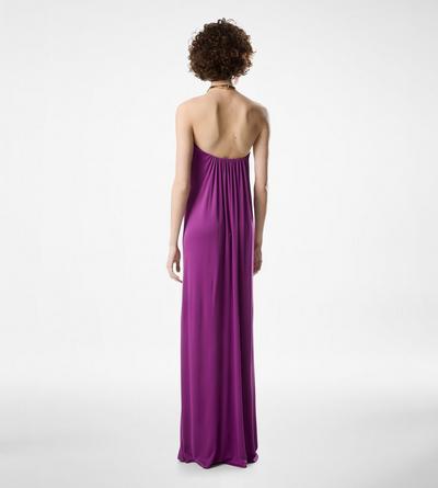 STRAPLESS DRAPED EVENING DRESS image number 3