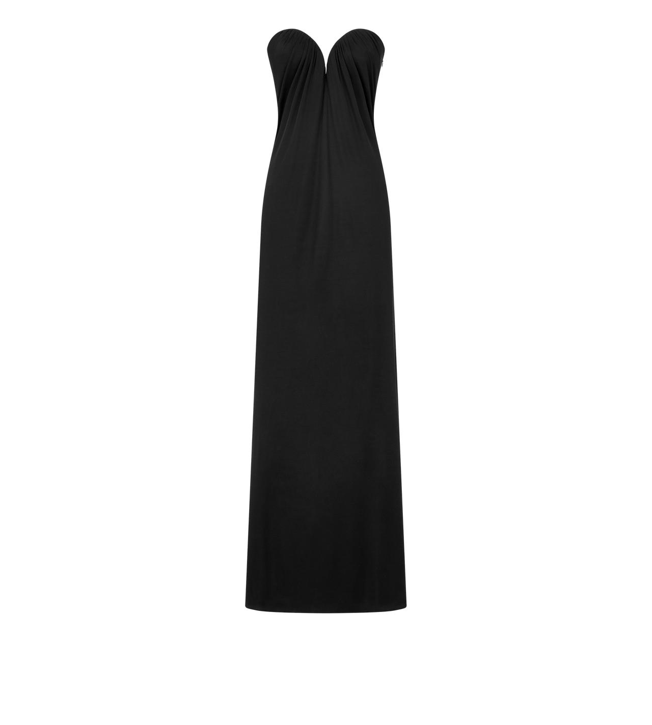 STRAPLESS DRAPED EVENING DRESS image number 0