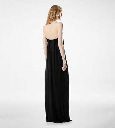 STRAPLESS DRAPED EVENING DRESS image number 2