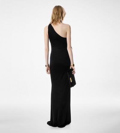 ONE SHOULDER EVENING DRESS WITH SCARF DETAIL image number 3
