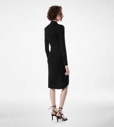 LONG SLEEVE WRAP DRESS image number 2