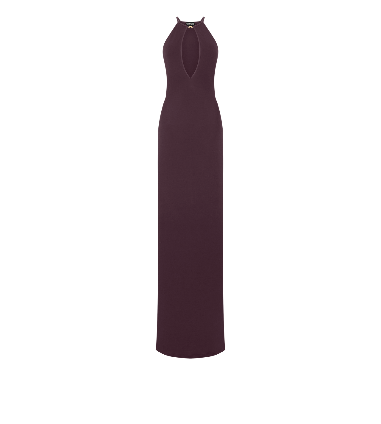 HALTERNECK EVENING DRESS WITH CUT OUT image number 0