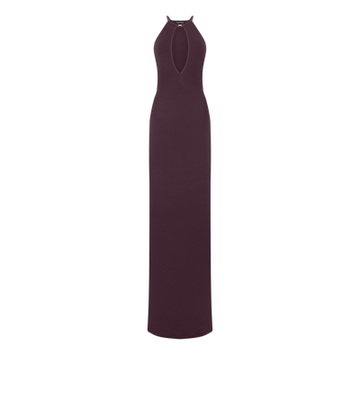 HALTERNECK EVENING DRESS WITH CUT OUT image number 0