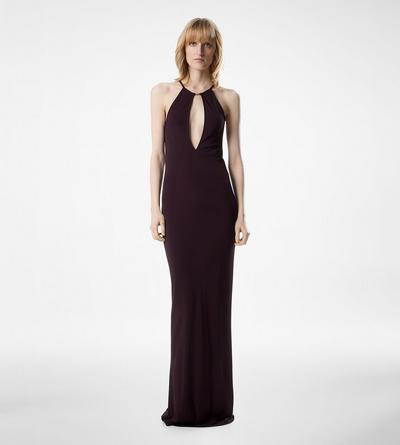 HALTERNECK EVENING DRESS WITH CUT OUT image number 2