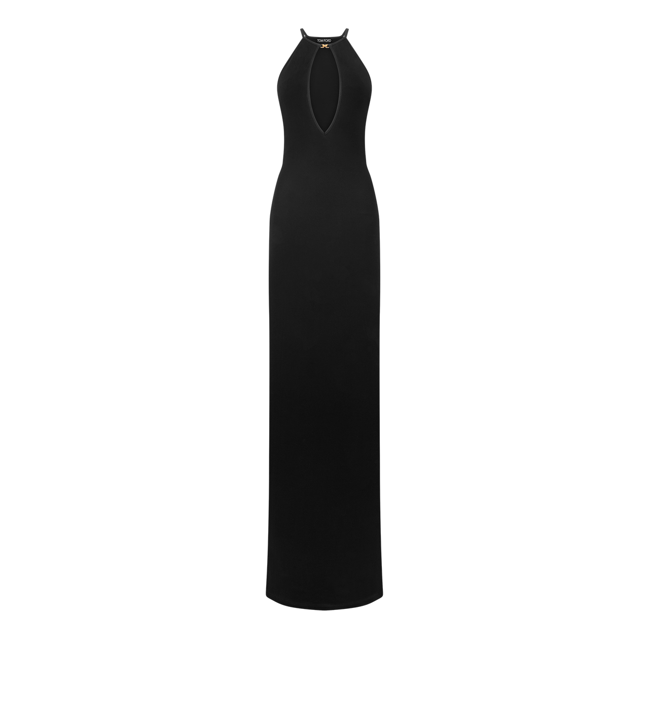HALTERNECK EVENING DRESS WITH CUT OUT image number 0