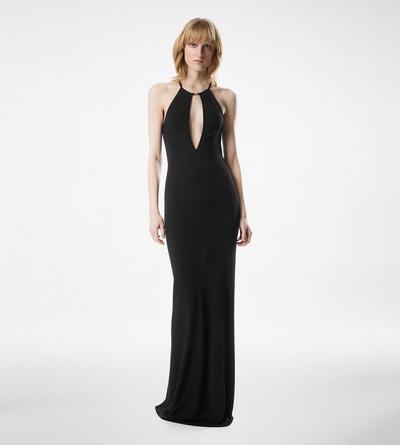 HALTERNECK EVENING DRESS WITH CUT OUT image number 2