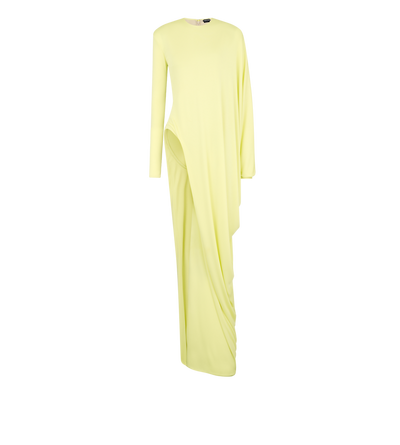 CREPE JERSEY LONG SLEEVE EVENING DRESS image number 0