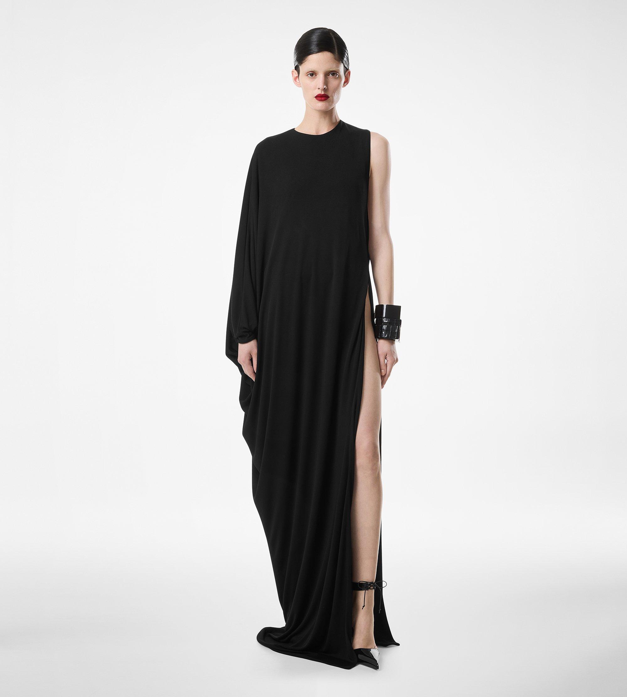 TOM FORD ダークパープル タイトドレス Tom Ford Gathered halterneck jersey minidress TOM FORD