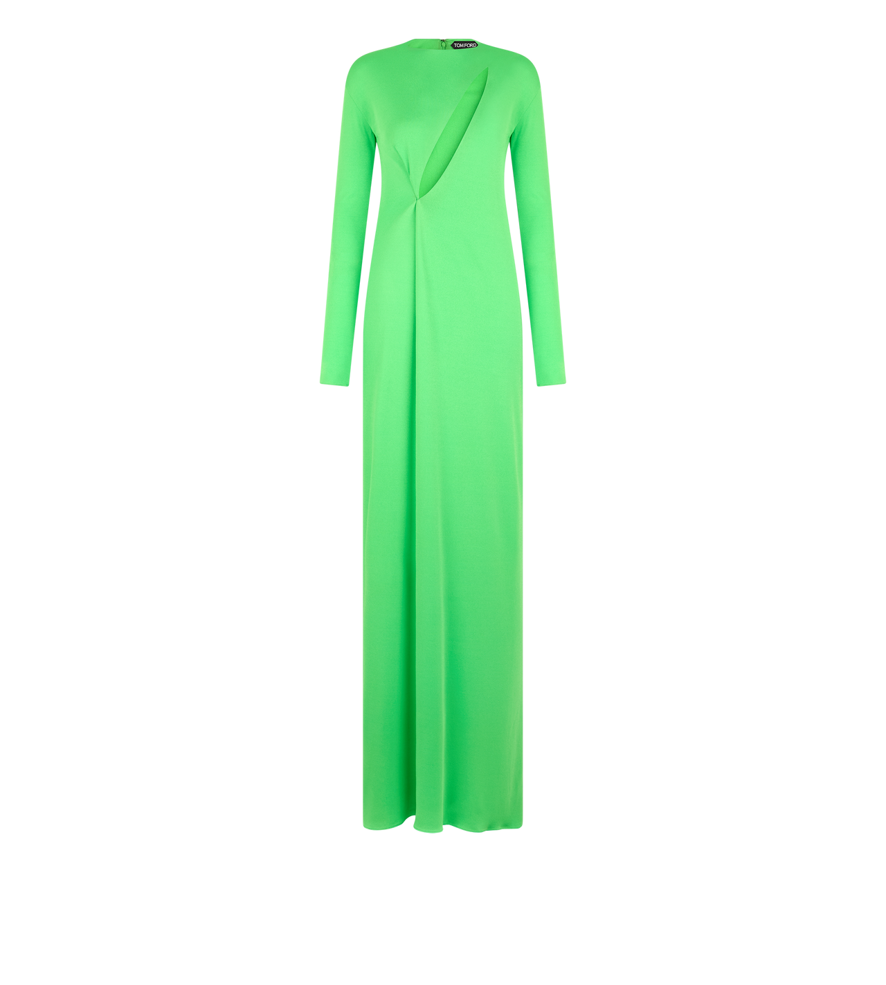 LONG SLEEVE SLASH FRONT EVENING DRESS image number 0