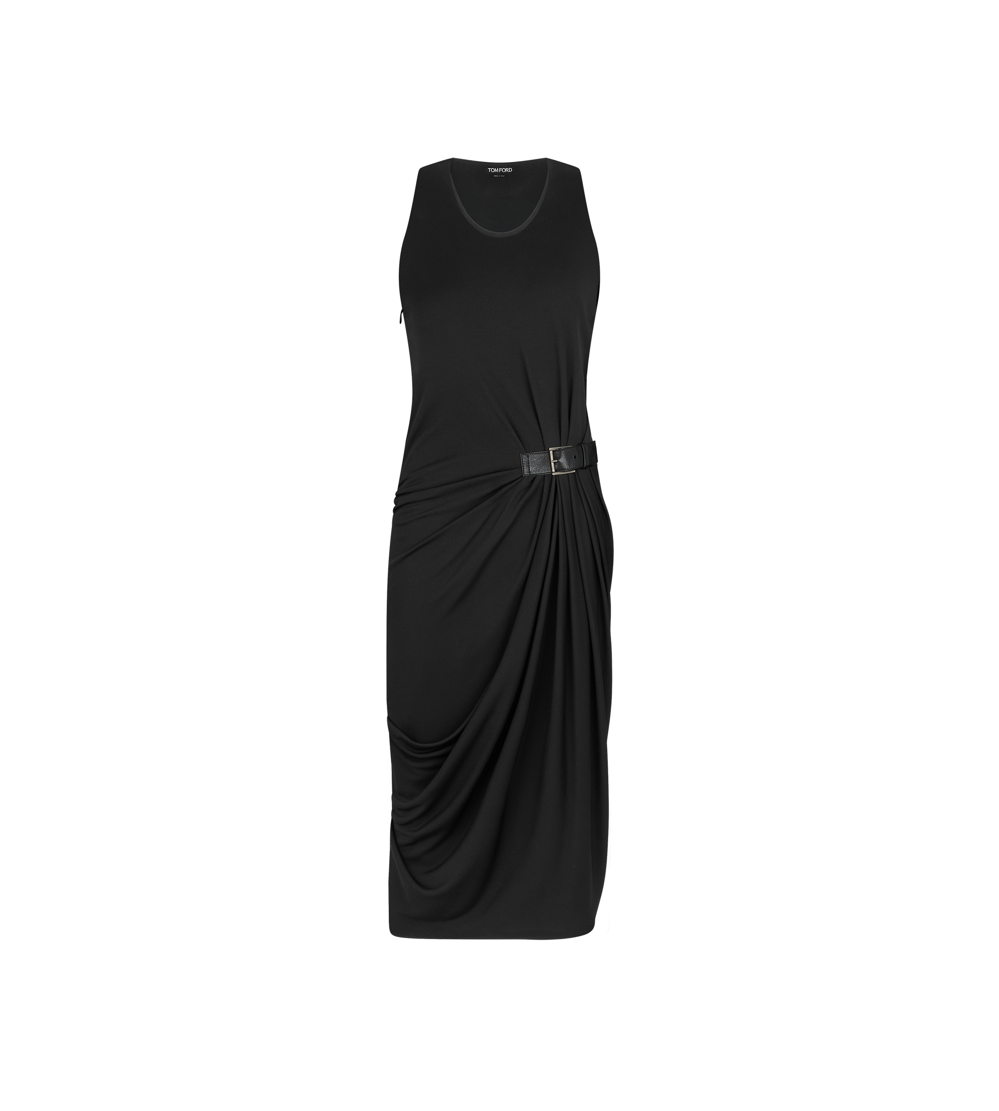 TANK TOP DRESS WITH LEATHER DETAIL | TOM FORD Fashion