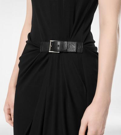 TANK TOP DRESS WITH LEATHER DETAIL image number 1