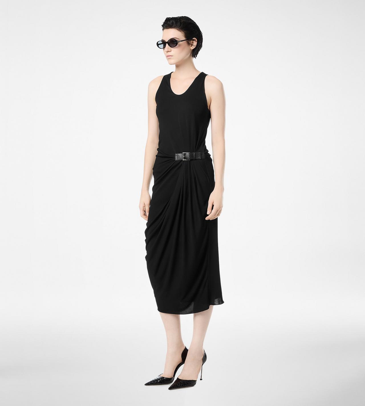 TANK TOP DRESS WITH LEATHER DETAIL image number 2