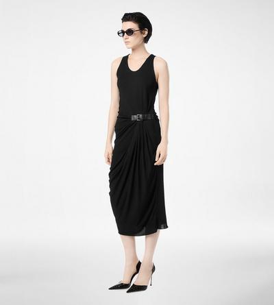 TANK TOP DRESS WITH LEATHER DETAIL image number 2