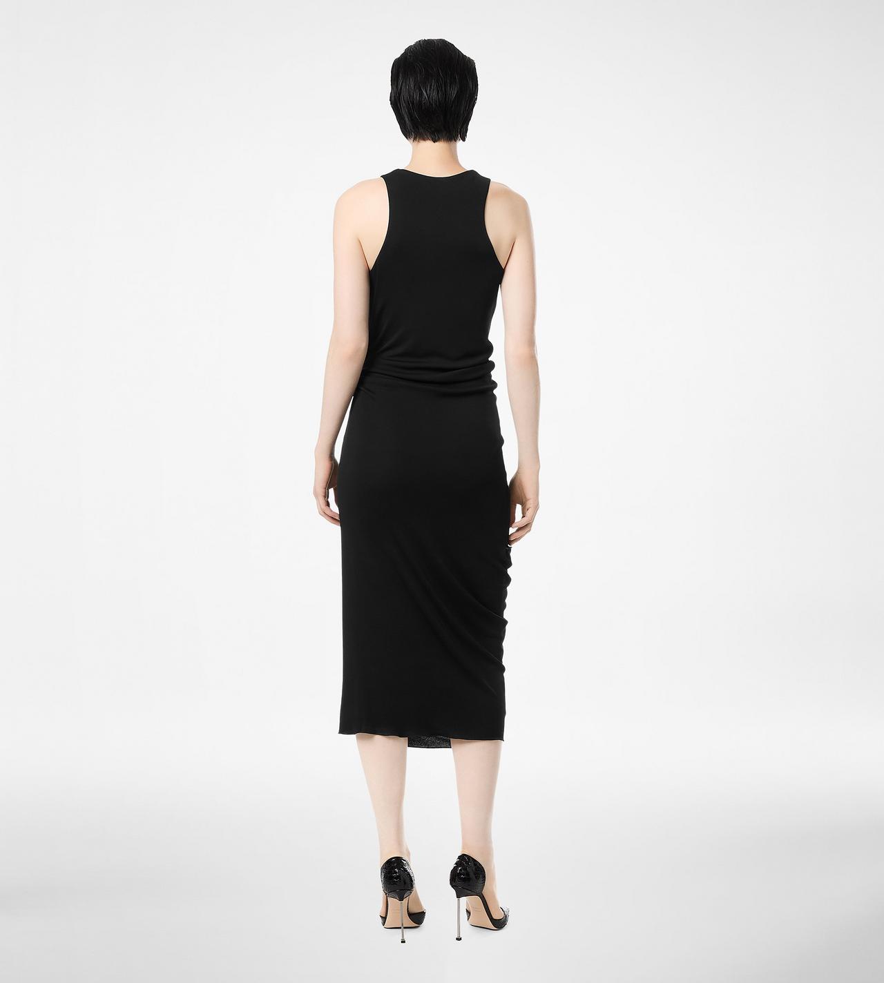 TANK TOP DRESS WITH LEATHER DETAIL image number 3