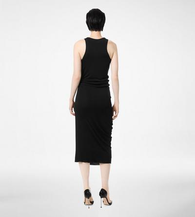 TANK TOP DRESS WITH LEATHER DETAIL image number 3