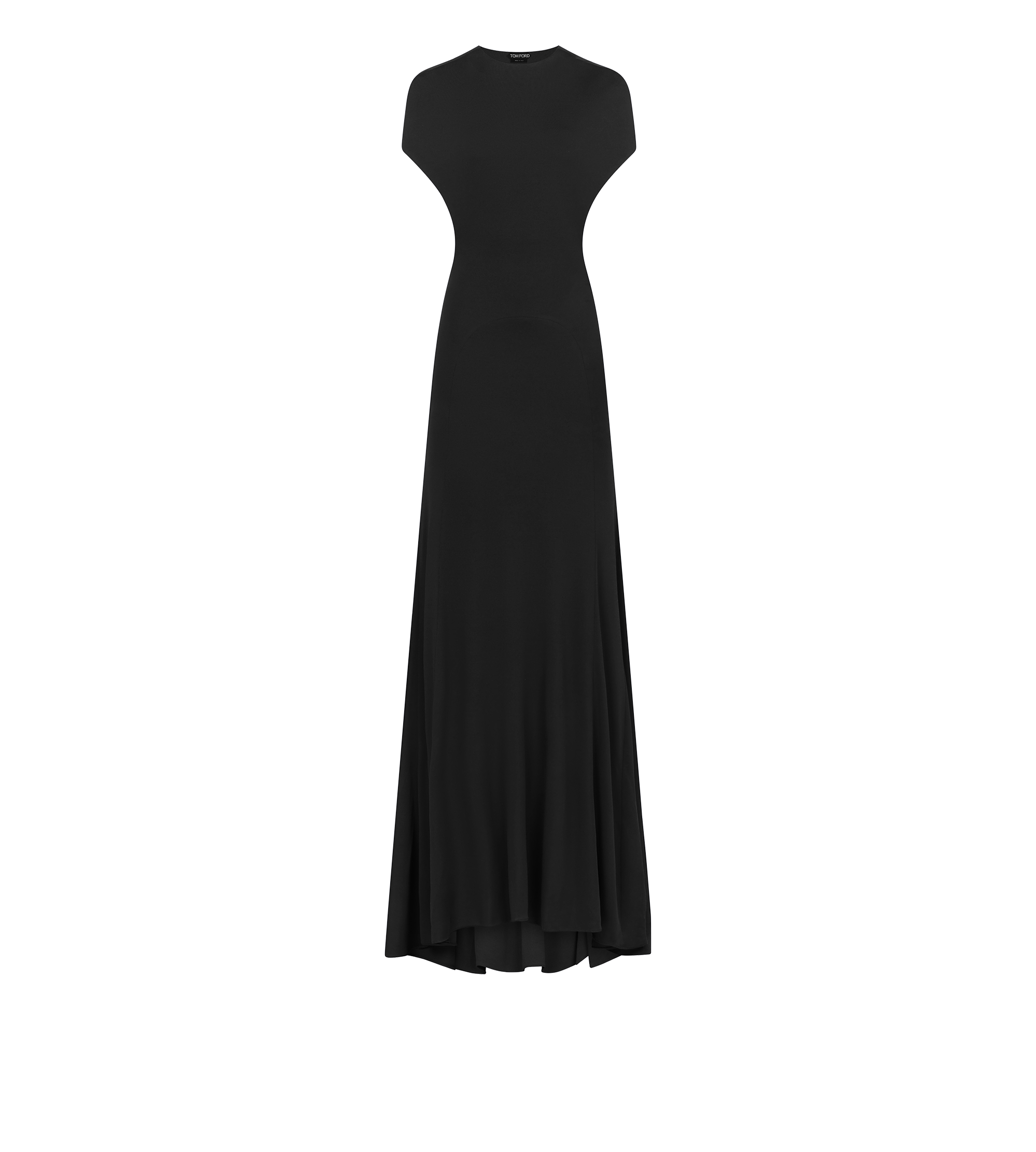 ROBE DE SOIR&Eacute;E DOS NU IMPOSSIBLE &Agrave; MANCHERONS AVEC TRAINE