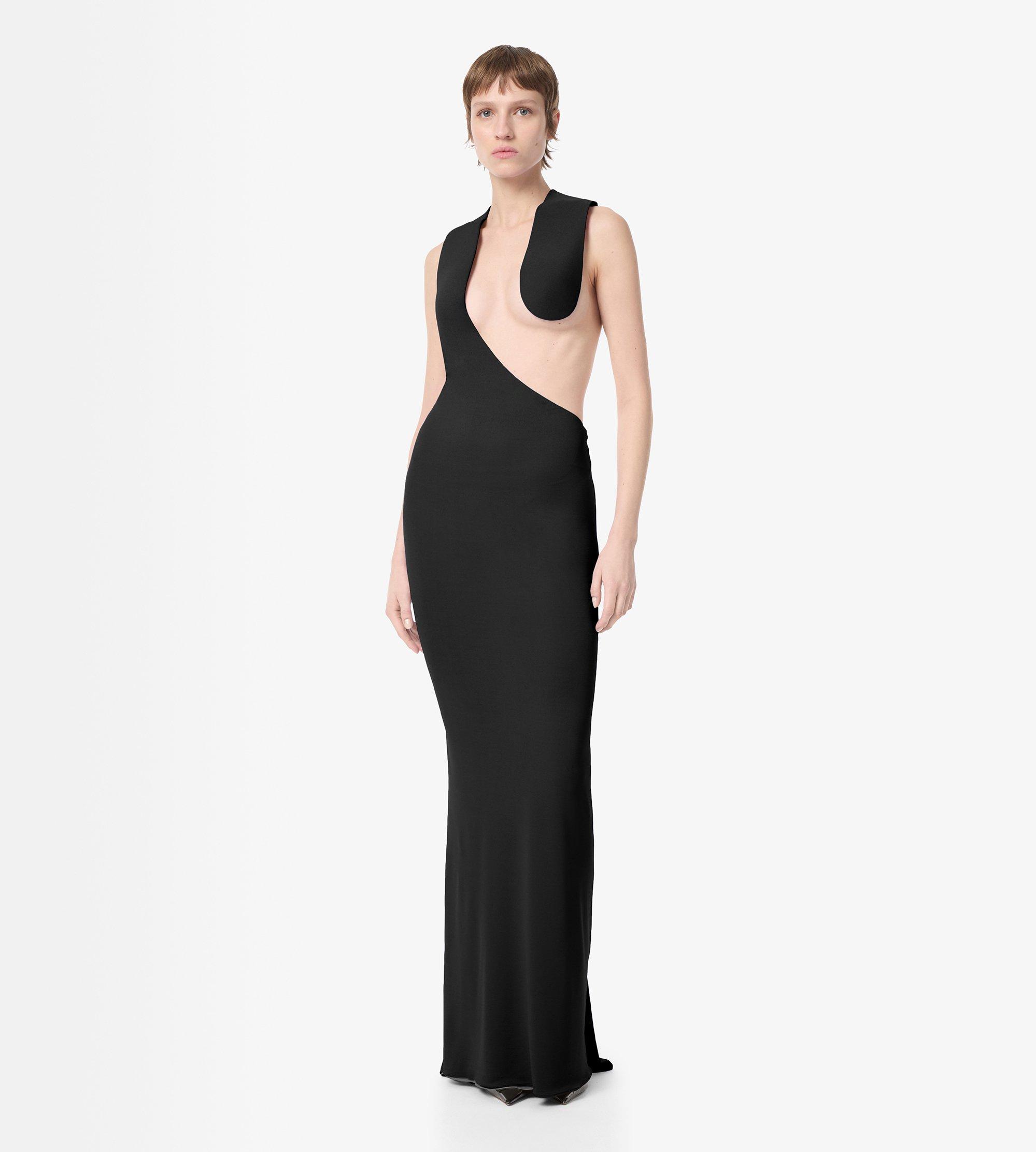 IMPOSSIBLE ASYMMETRIC BACKLESS EVENING DRESS