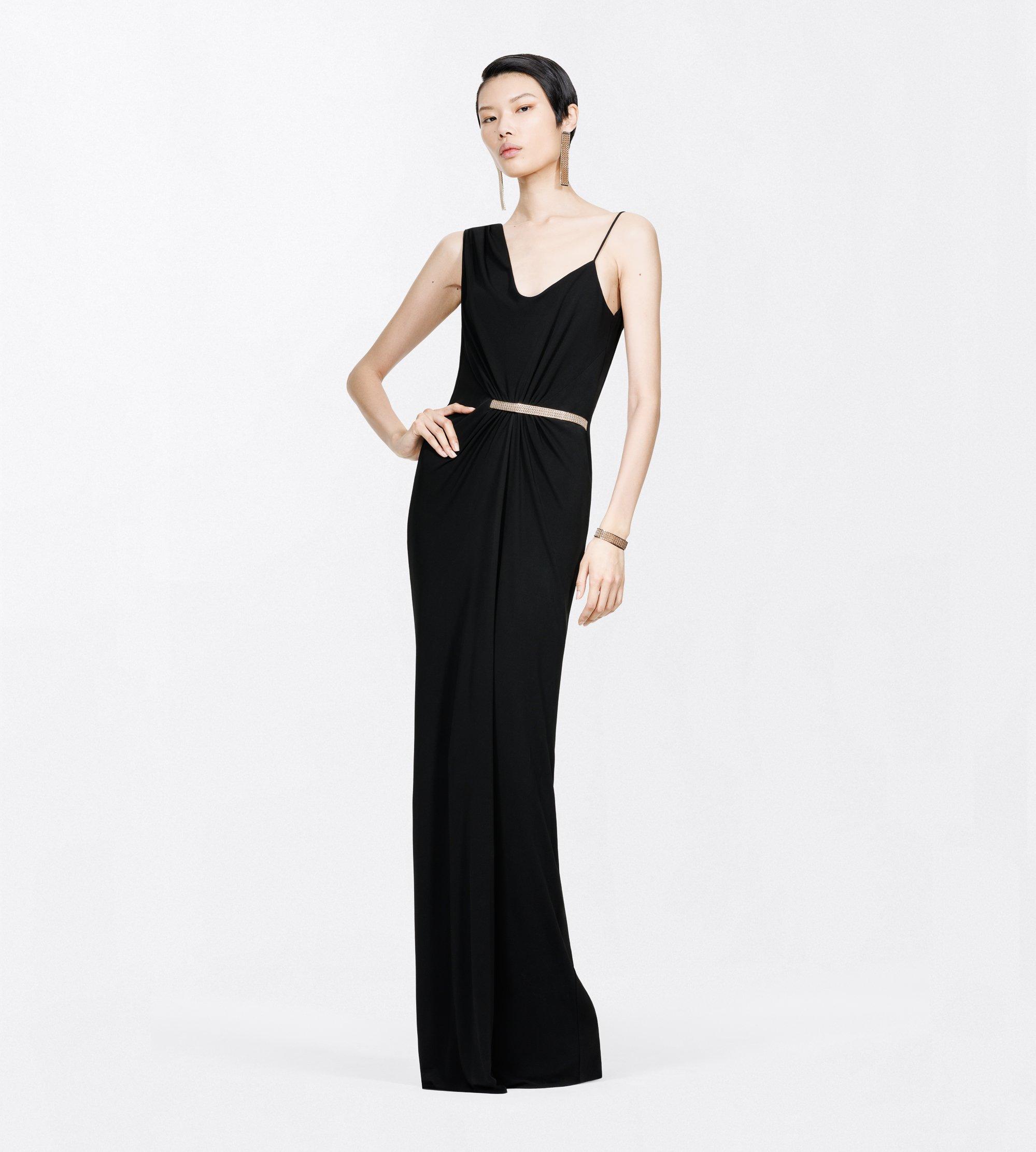 CREPE JERSEY ASYMMETRIC DRAPED EVENING DRESS | TOM FORD Fashion