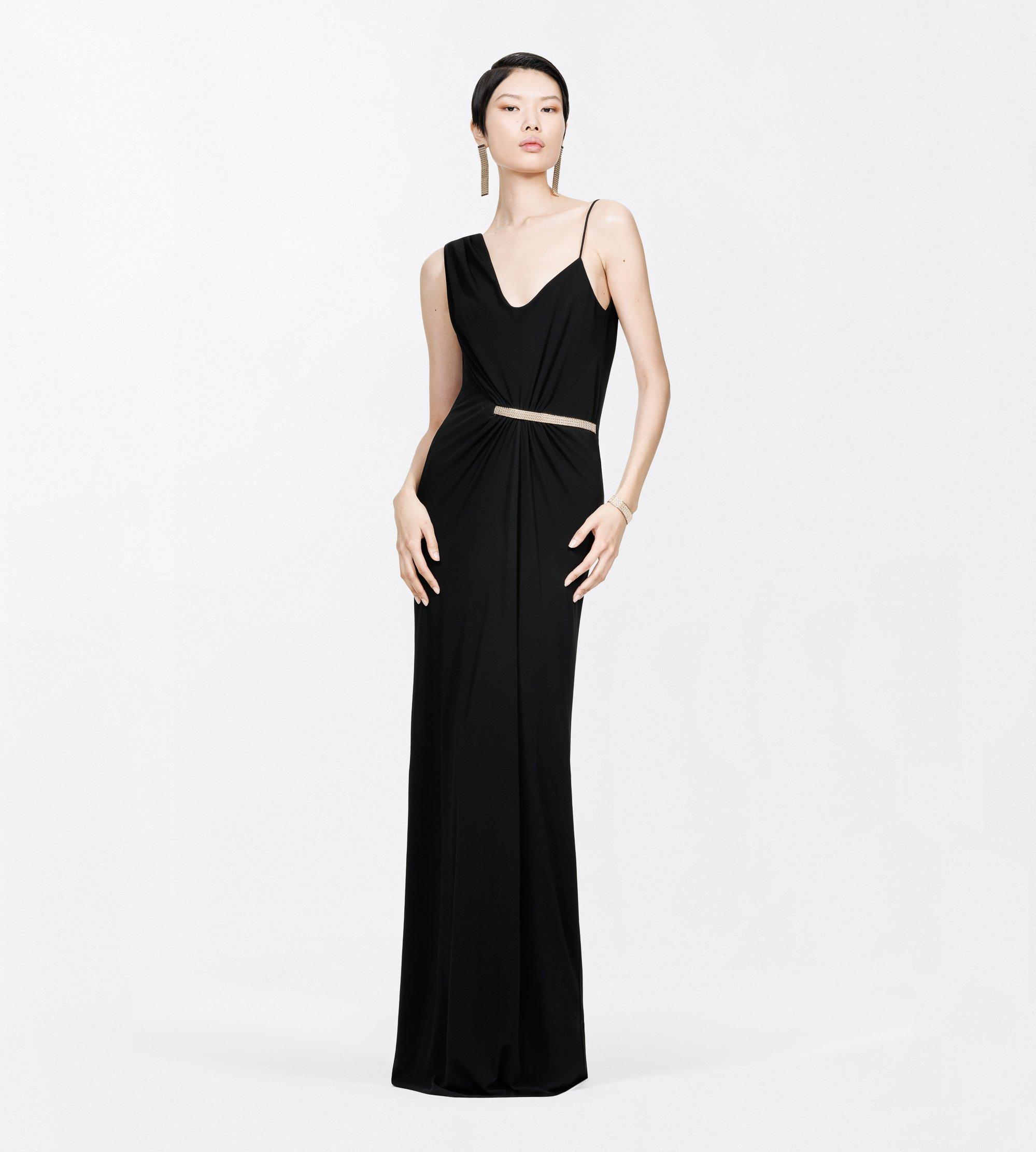 CREPE JERSEY ASYMMETRIC DRAPED EVENING DRESS | TOM FORD Fashion