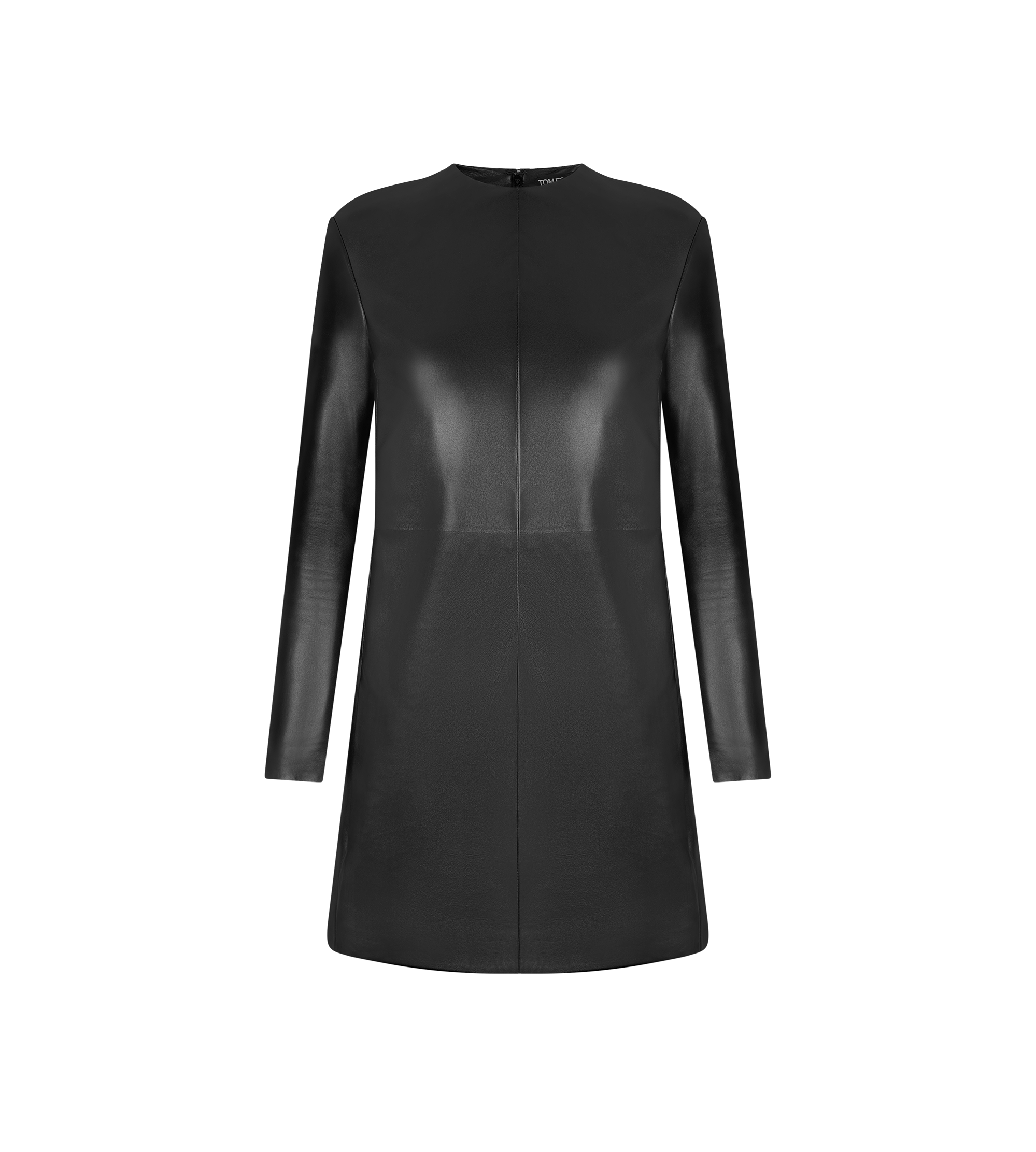 NAPPA LEATHER CREWNECK MINI DRESS