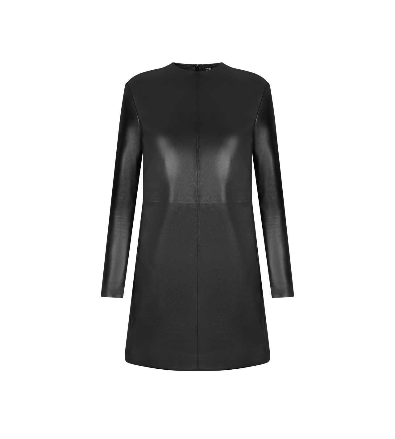 NAPPA LEATHER CREWNECK MINI DRESS image number 0