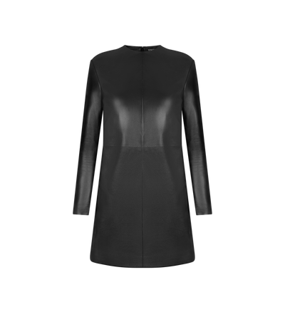 NAPPA LEATHER CREWNECK MINI DRESS image number 0