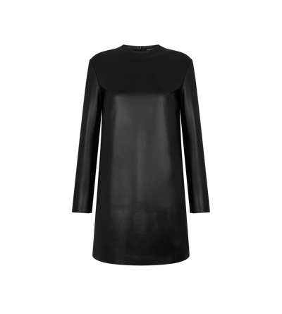 SUPPLE SOFT NAPPA CREWNECK DRESS image number 0