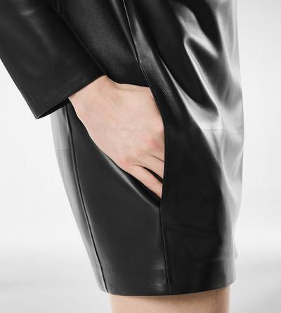 SUPPLE SOFT NAPPA CREWNECK DRESS image number 1
