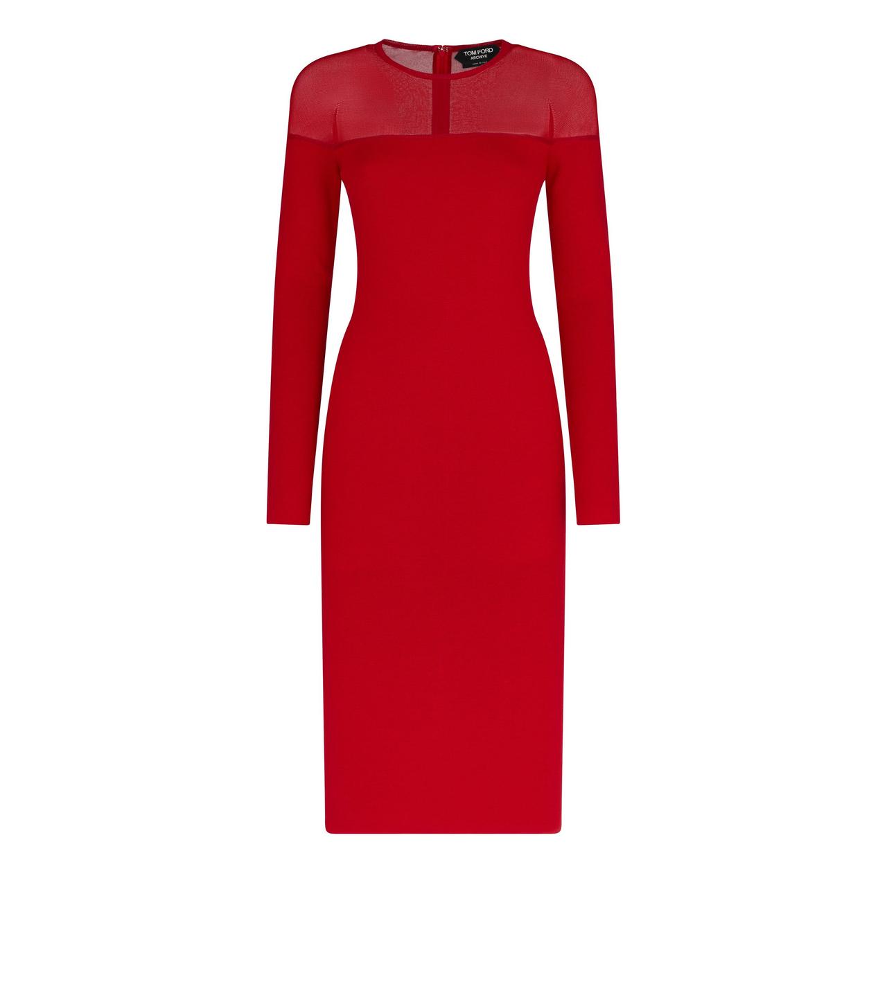 Tom ford clearance red ruched dress