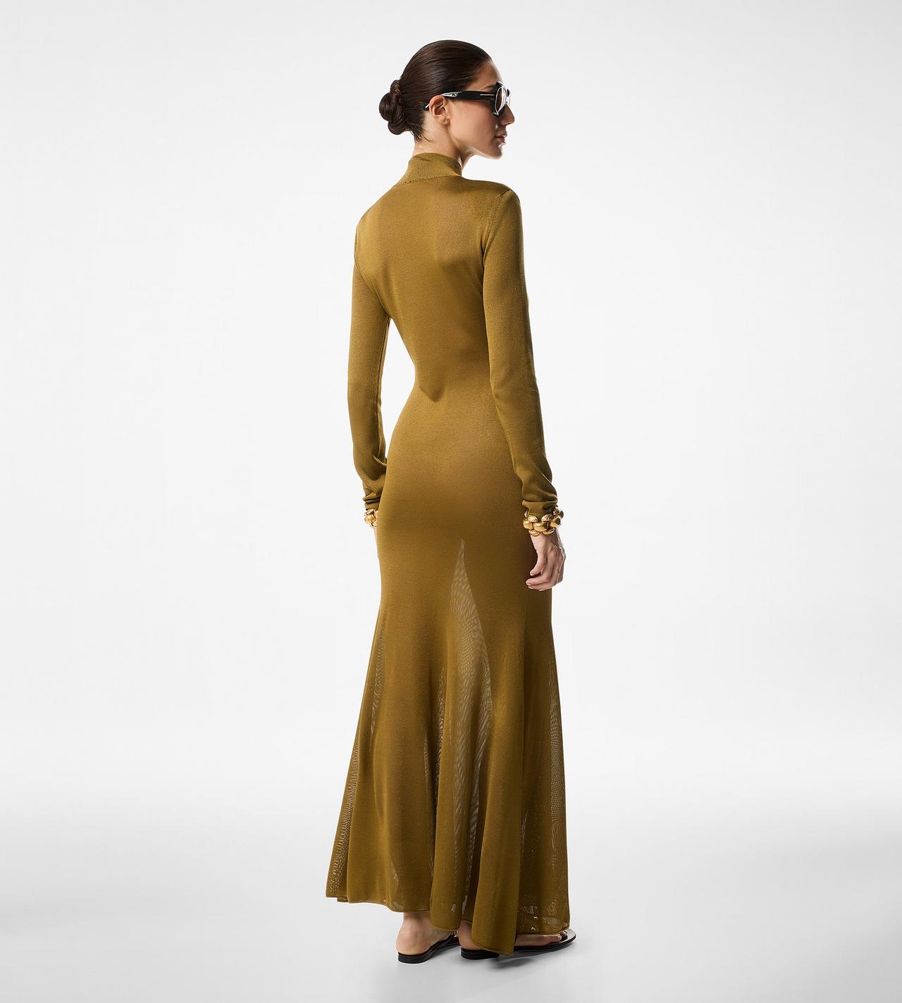 SLINKY VISCOSE JERSEY KNIT MAXI DRESS image number 2