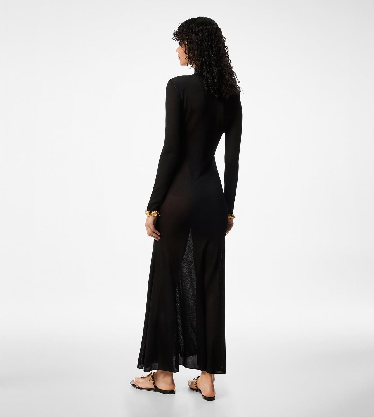 SLINKY VISCOSE JERSEY KNIT MAXI DRESS image number 2