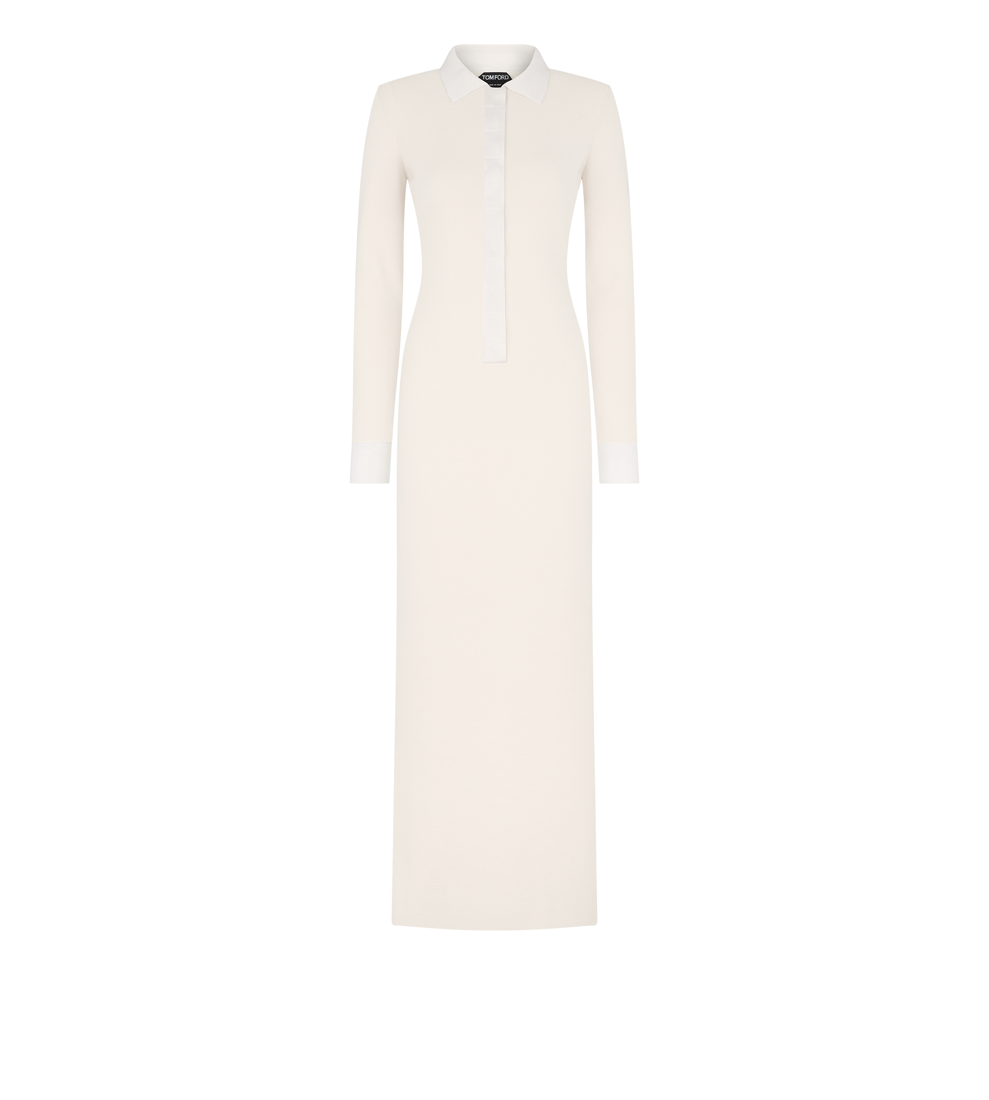 FULL NEEDLE STRETCH WOOL POLO MAXI DRESS