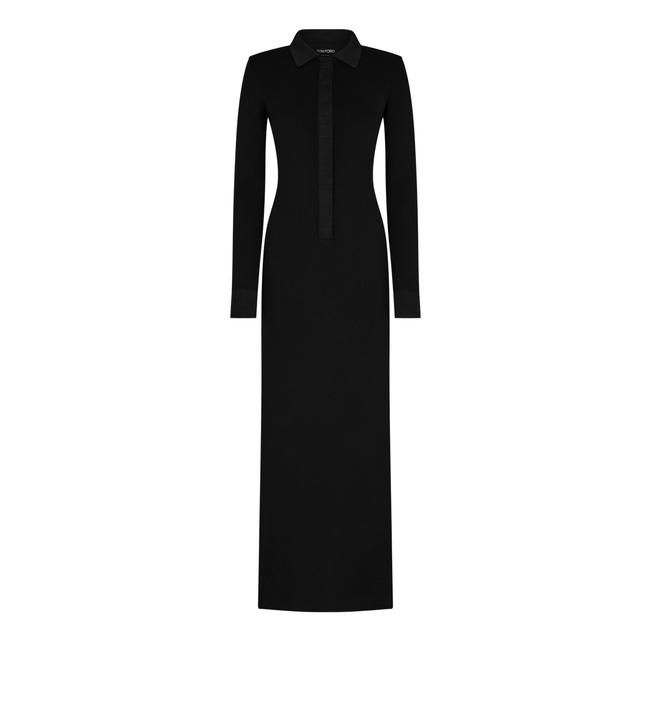 FULL NEEDLE STRETCH WOOL POLO MAXI DRESS image number 0
