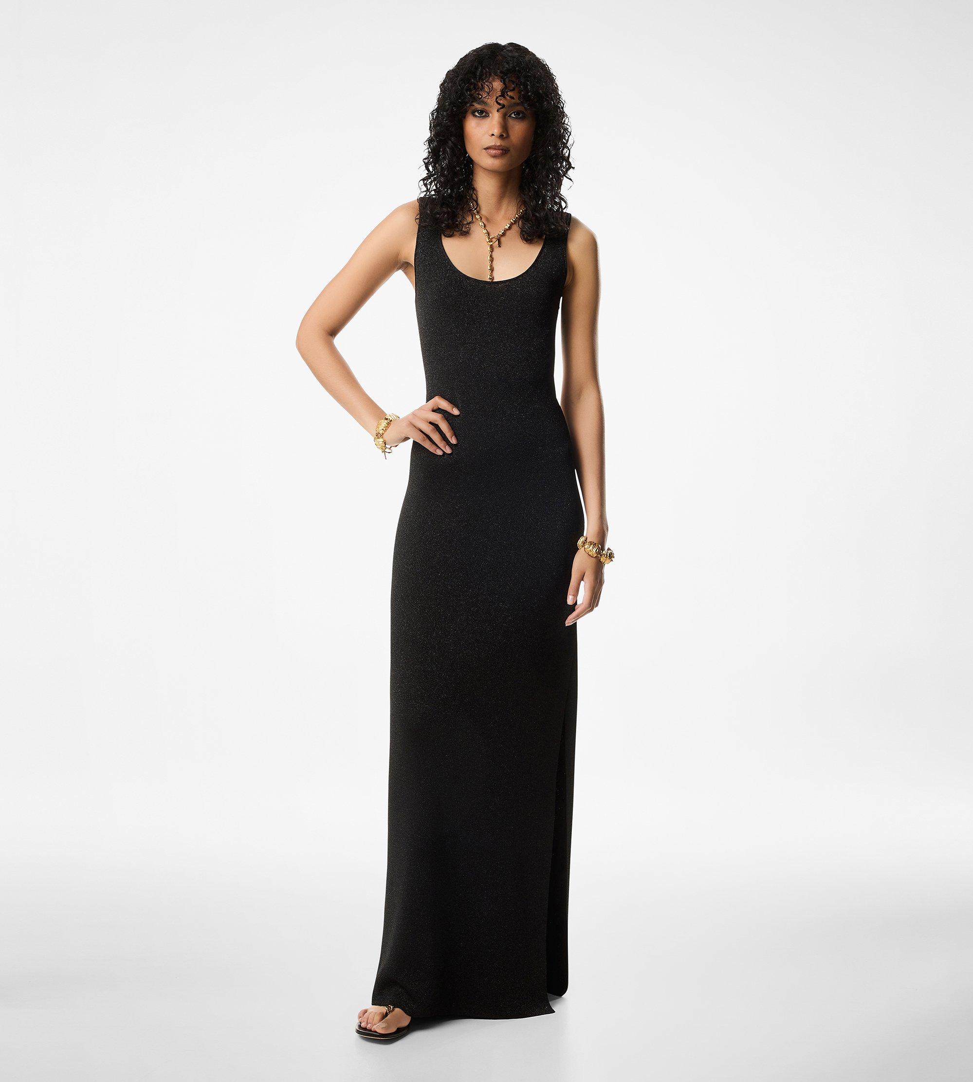 Tom Ford Sleeveless Open Back Gown in Black