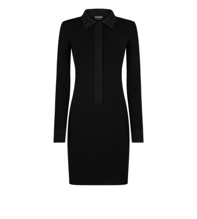 FULL NEEDLE STRETCH WOOL POLO DRESS image number 0
