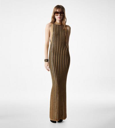 SLINKY VISCOSE AND WOOL RIB KNIT DRESS image number 1