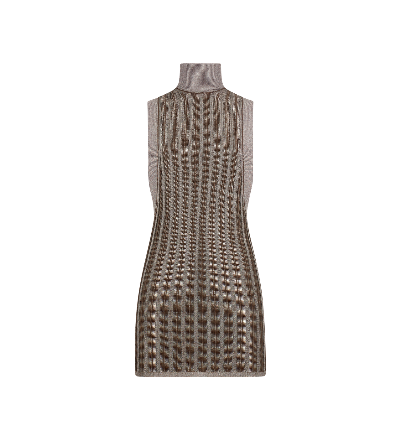 SLINKY VISCOSE AND WOOL RIB KNIT MINI DRESS image number 0