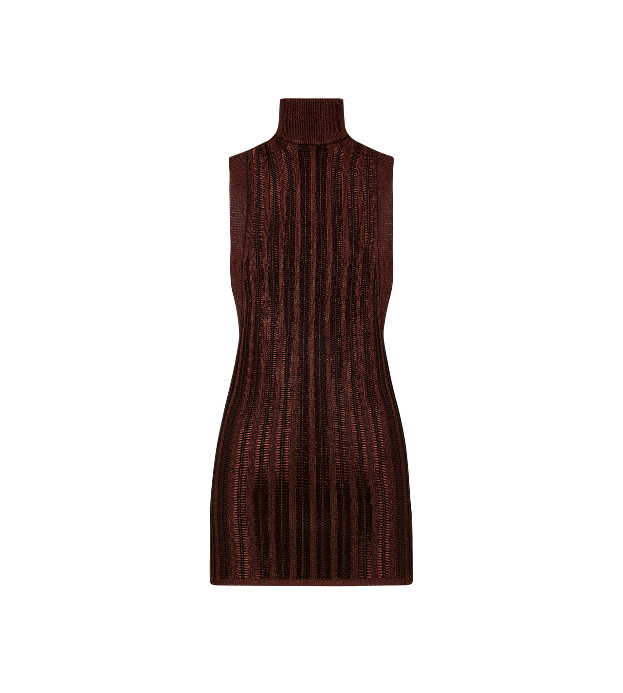 SLINKY VISCOSE AND WOOL RIB KNIT MINI DRESS image number 0