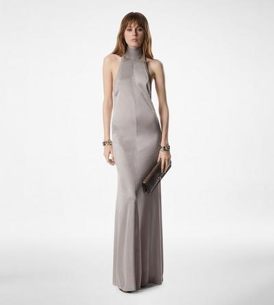 HALTERNECK KNIT EVENING DRESS image number 1