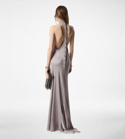 HALTERNECK KNIT EVENING DRESS image number 2