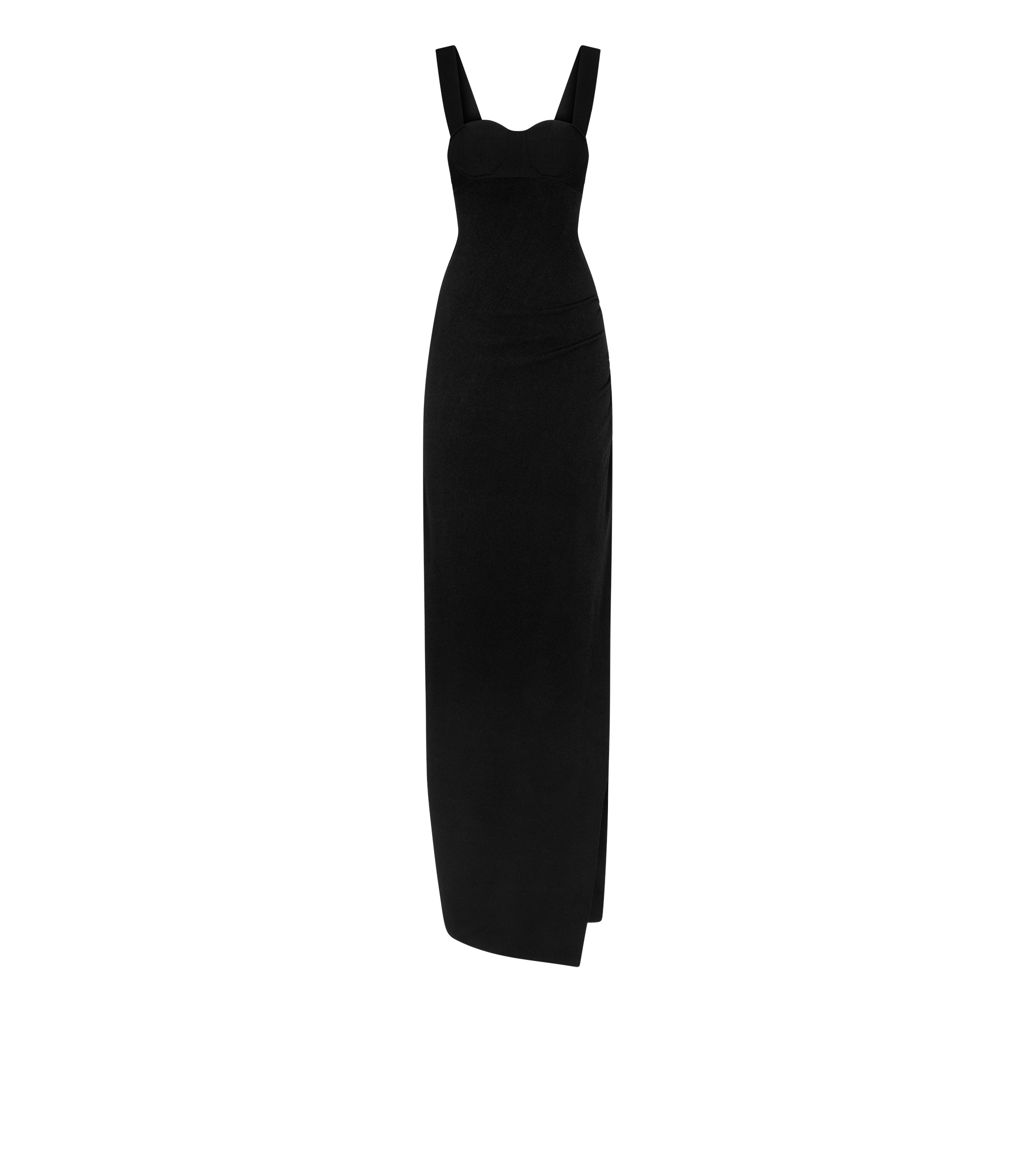 STRETCH VISCOSE KNIT EVENING DRESS